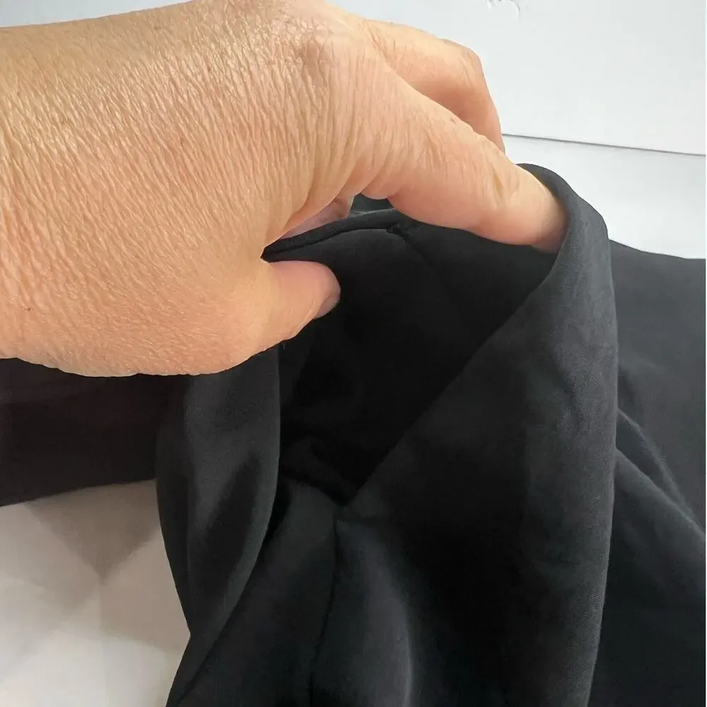 Rebecca Minkoff Callie Black Button Down Shirt Dress Small Pockets No Belt - Picture 7 of 10